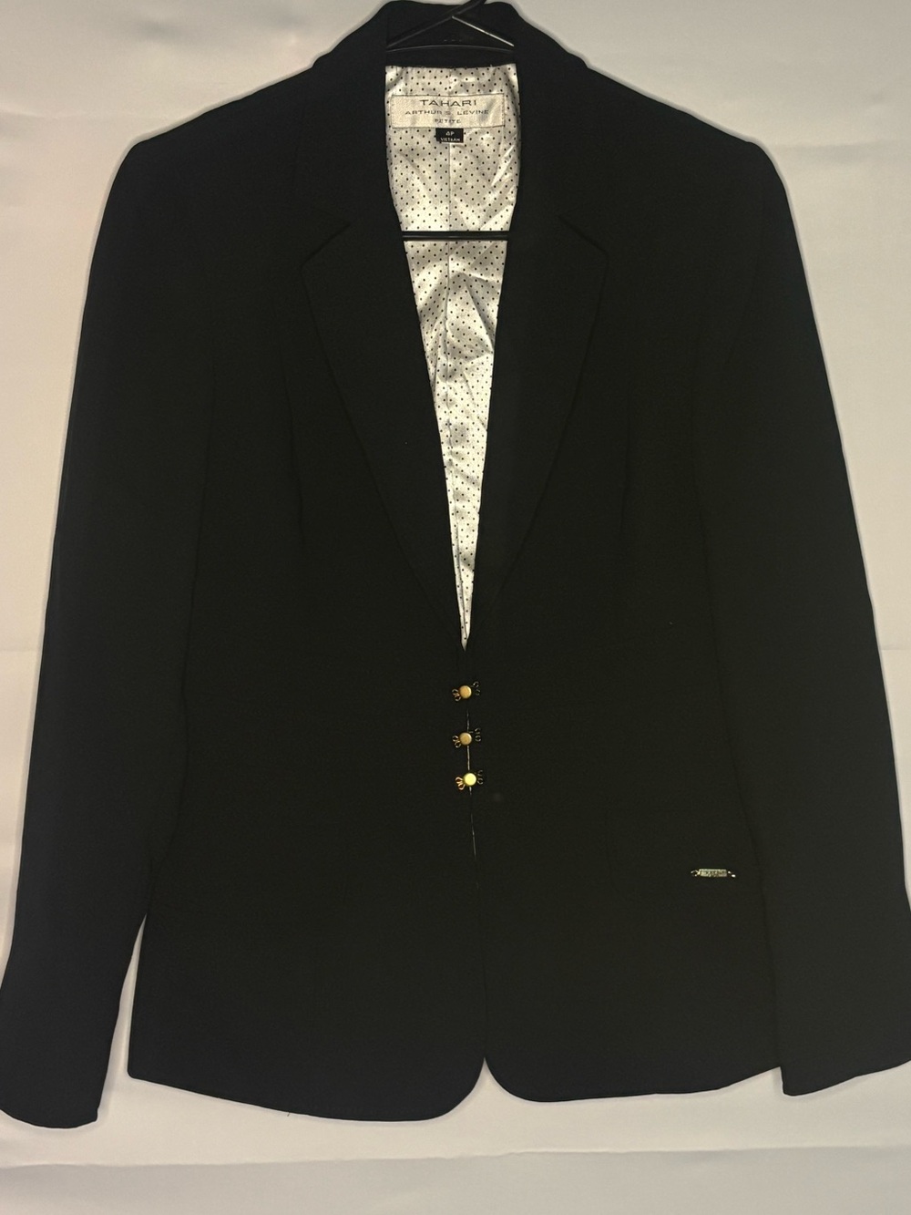 Tahari ASL Petite Blazer with Gold Accents